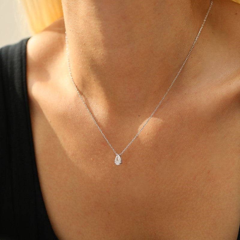 Cubic Zirconia silver necklace