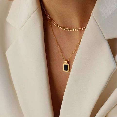 double layer necklace