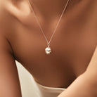 sterling silver ball pendant necklace