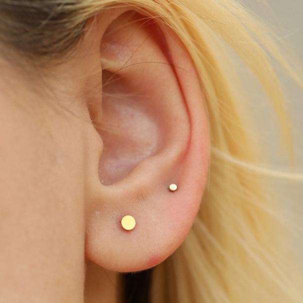 ear piercing gold earrings