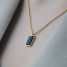 stone on necklace