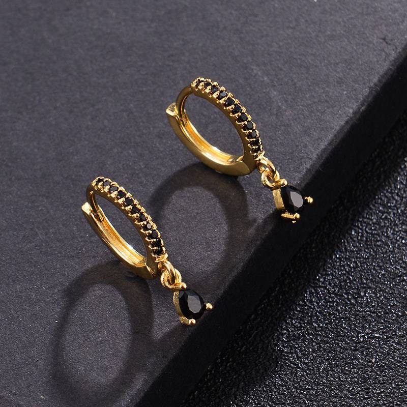 Dangle Charm Pave-hoepeloorbellen