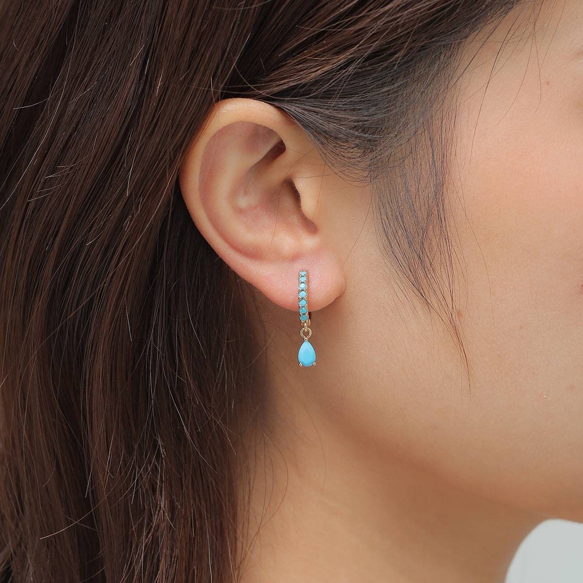 Dangle Charm Pave-hoepeloorbellen